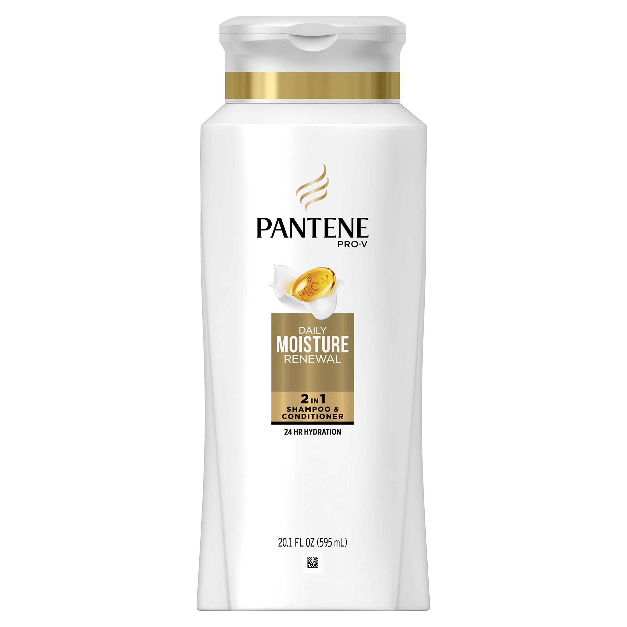 Pantene Pro-V Daily Moisture Renewal 2-in-1 shampoo bottle delivering hydration for daily care
