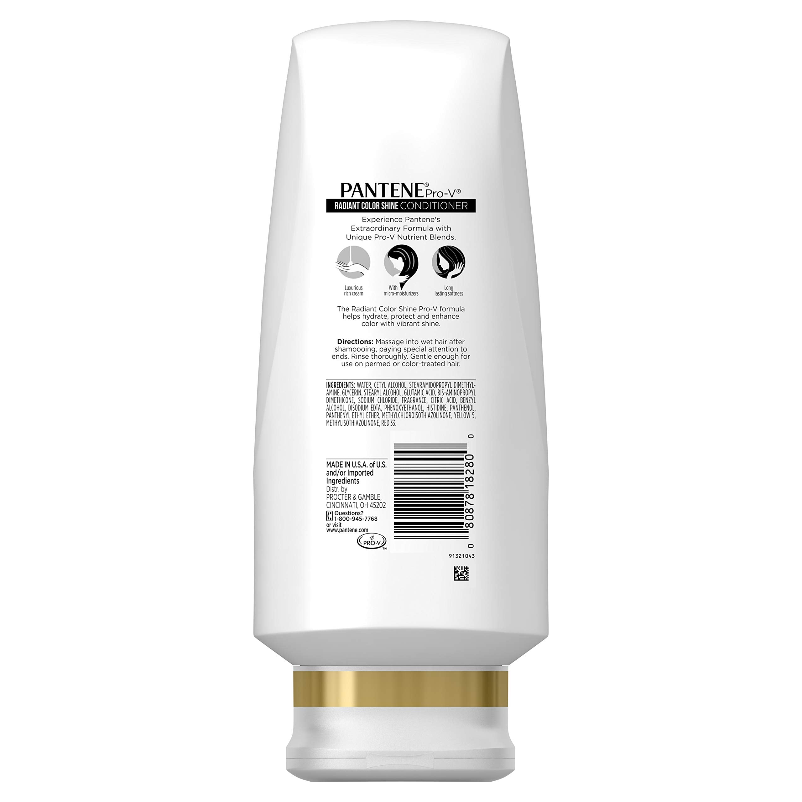 Texture crème du Pantene Pro-V Radiant Color Shine pour une application douce