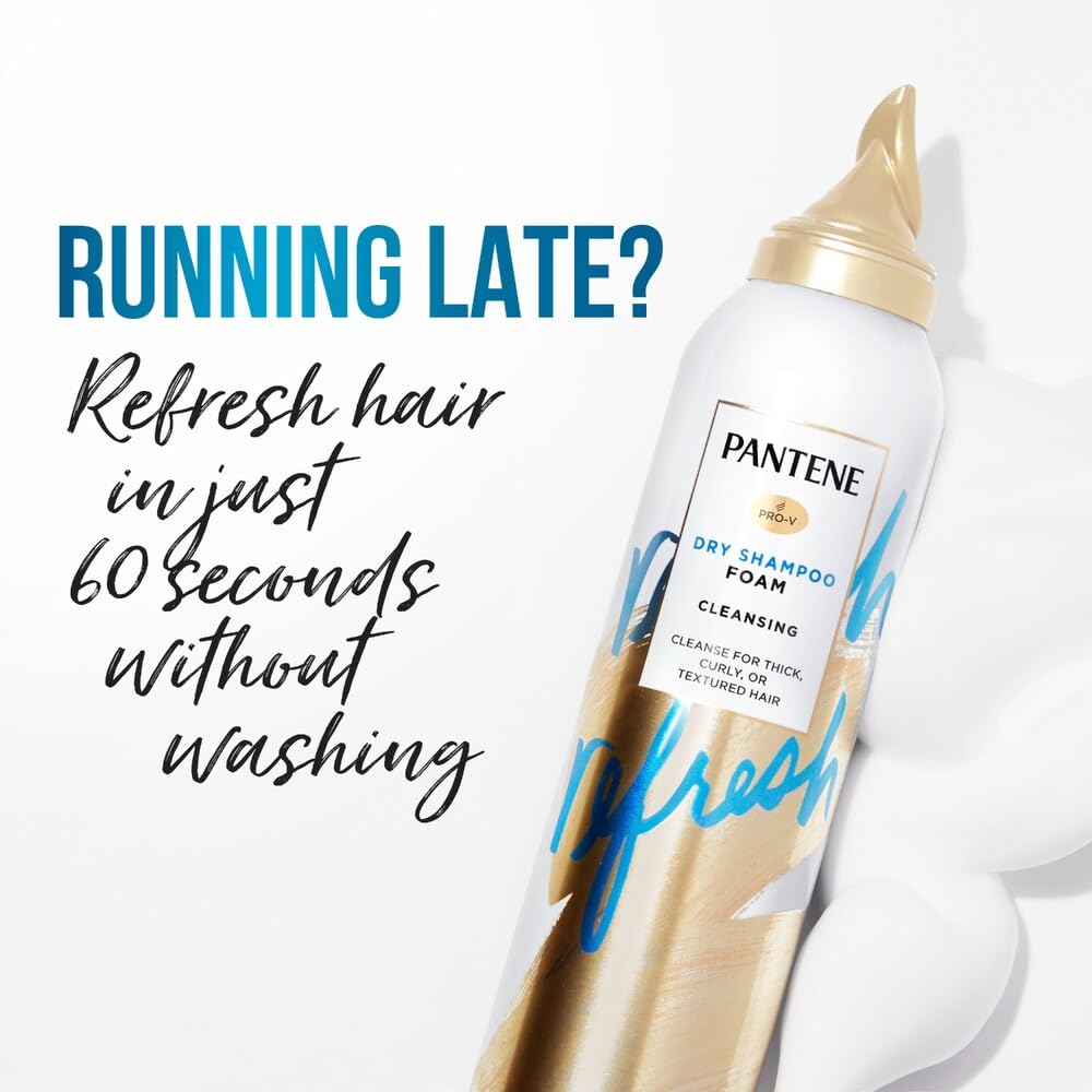 Pantene Pro-V Refresh mousse nettoyante sèche, application rapide: prêt en quelques minutes.