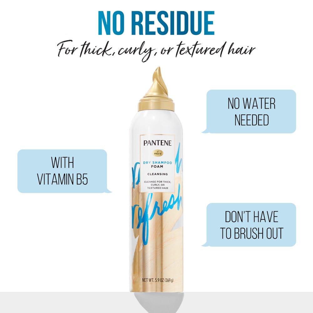 Pantene Pro-V Refresh mousse nettoyante sèche, texture-cremeuse: absorbe l'excès de sébum.