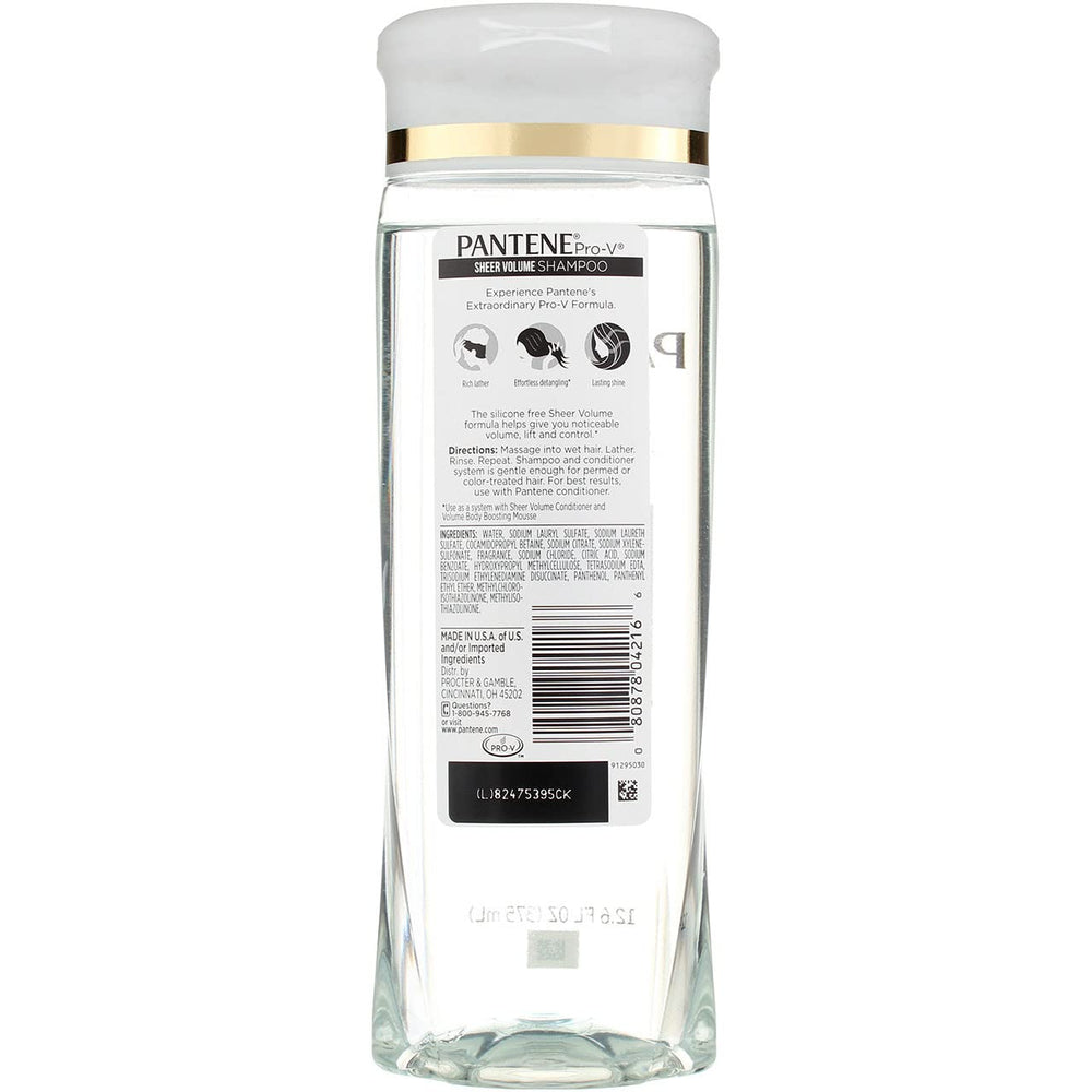 Pantene Pro-V Sheer Volume – mousse lavante, nettoyage en douceur.