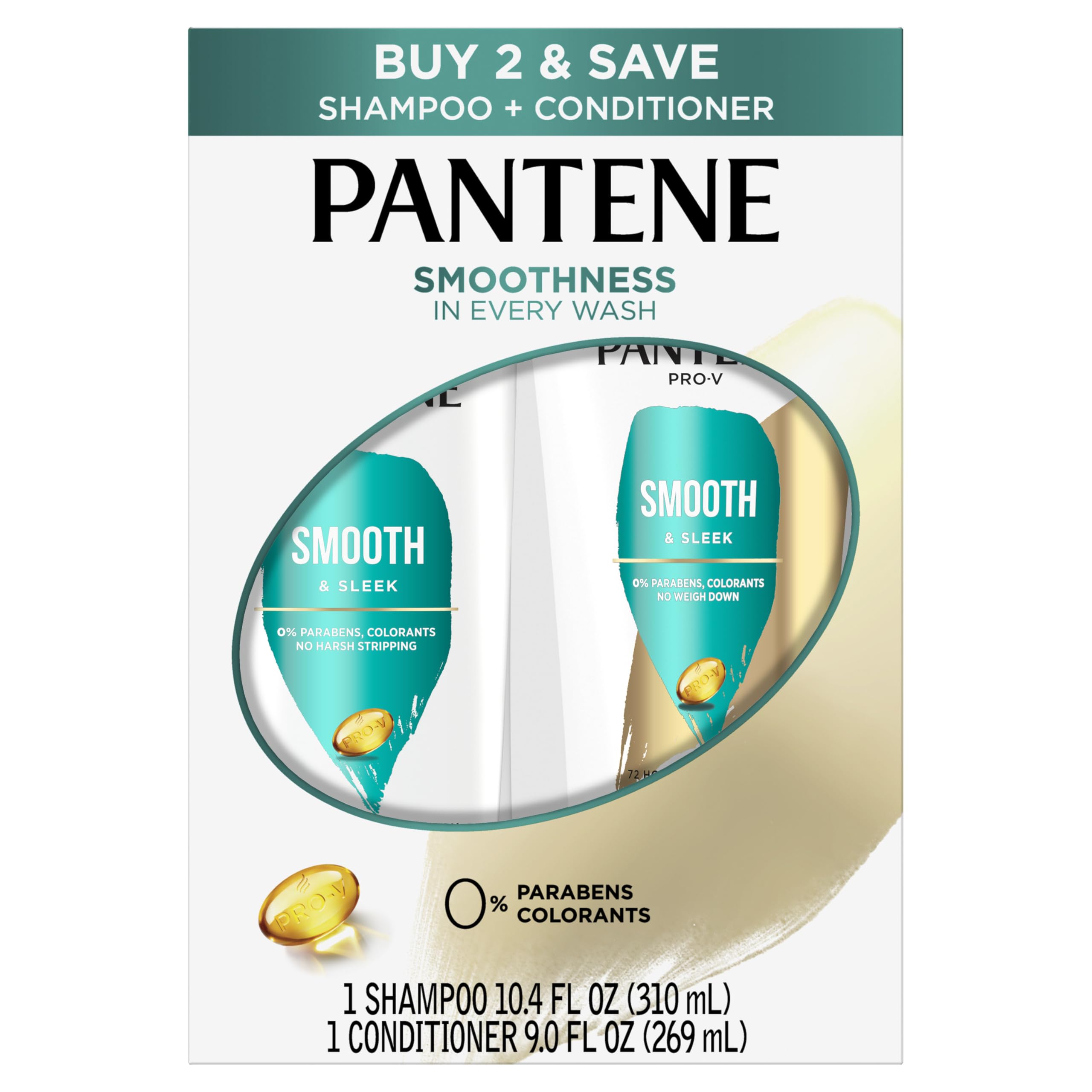 Pantene Pro-V Smooth Conditioner: cheveux souples et faciles à coiffer.