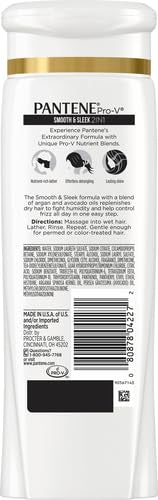Pantene Pro-V Smooth & Sleek 2 en 1 – huile d'argan et avocat pour hydratation.