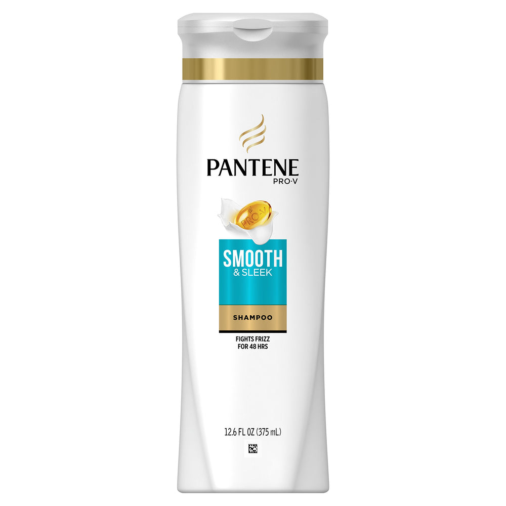 Pantene Pro-V Smooth & Sleek, bouteille argan pour cheveux lisses et hydratés.