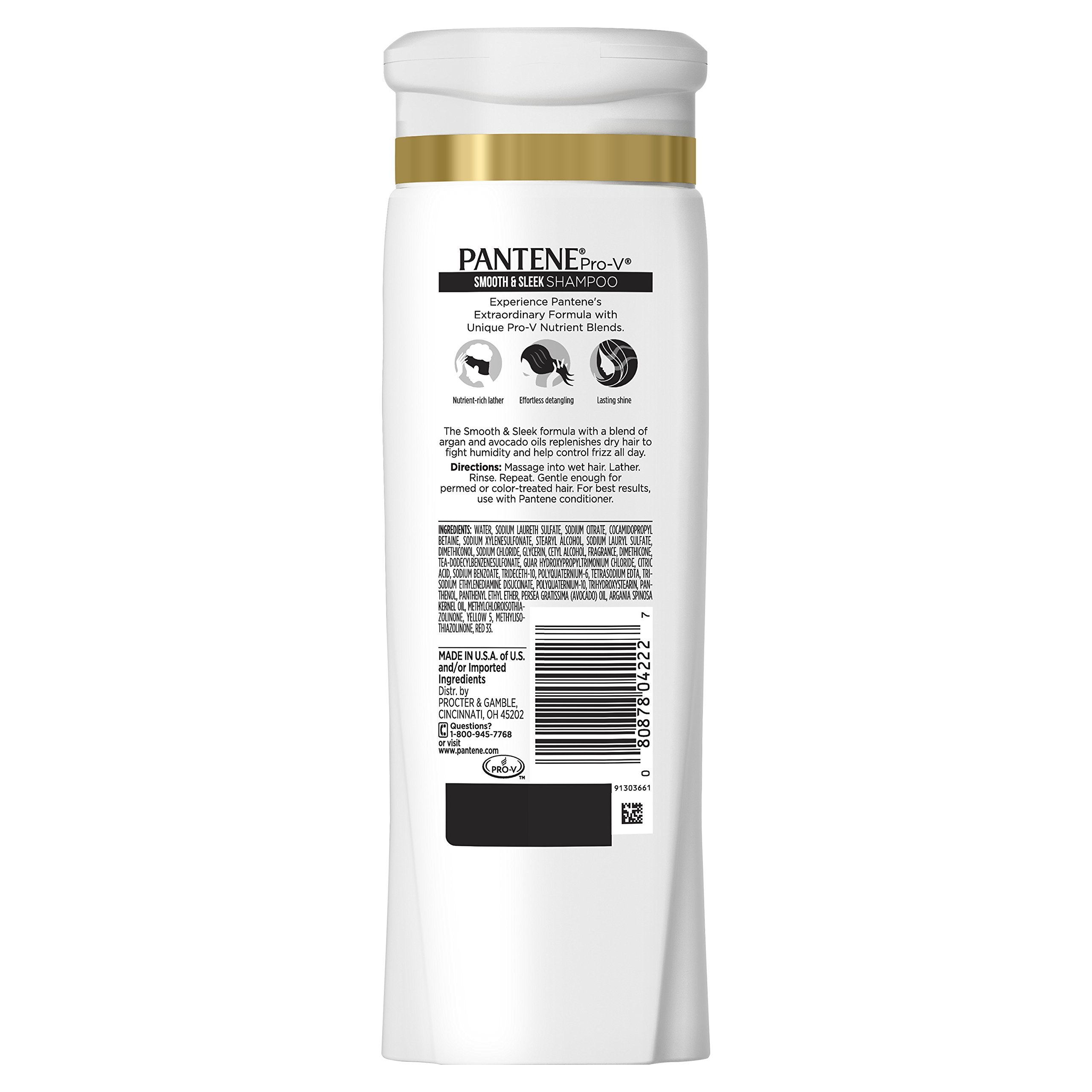 Pantene Pro-V Smooth & Sleek, cheveux après lavage faciles à démêler.