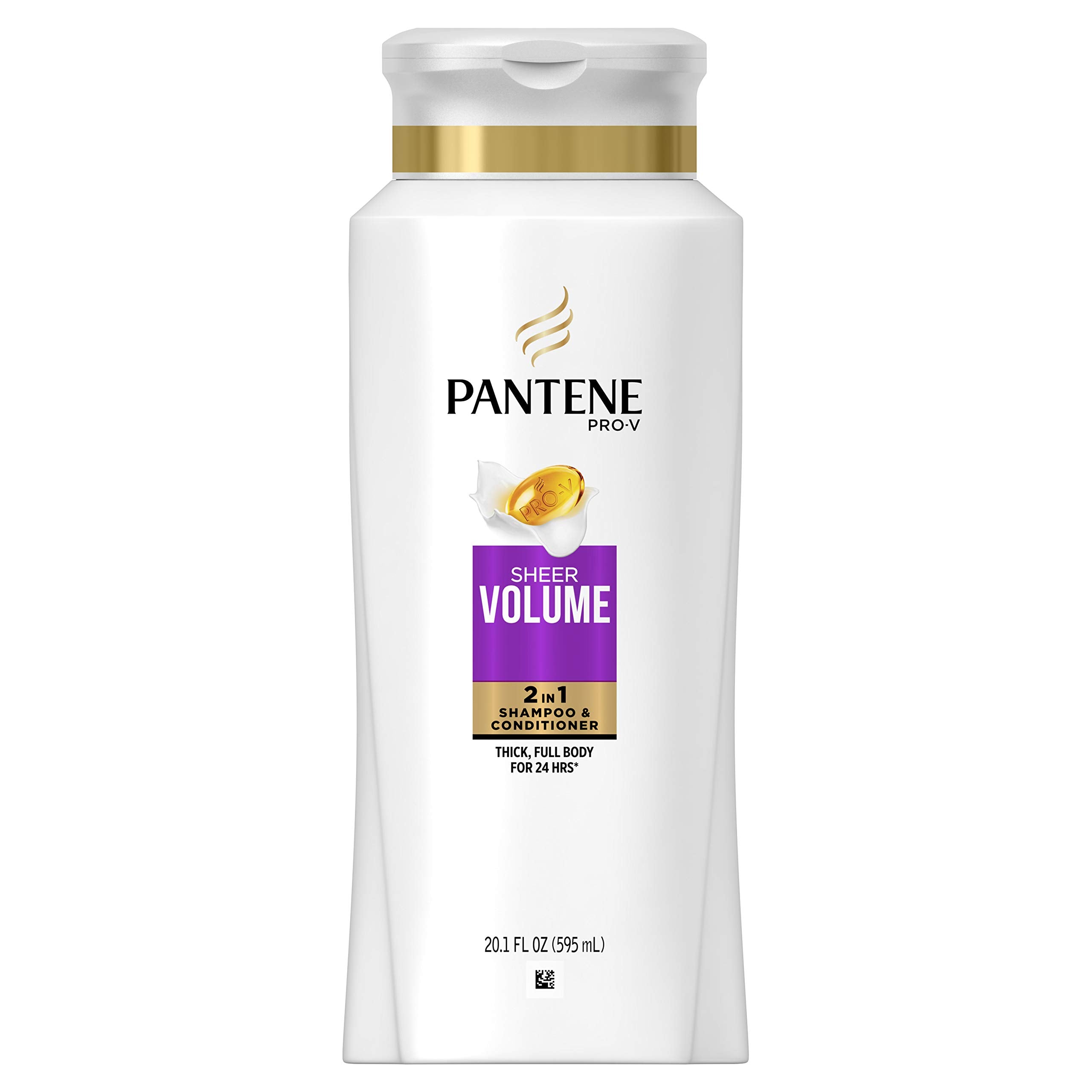 Pantene Pro-V Volume Léger 2-en-1: bouteille et étiquette visibles, volume potentiel.