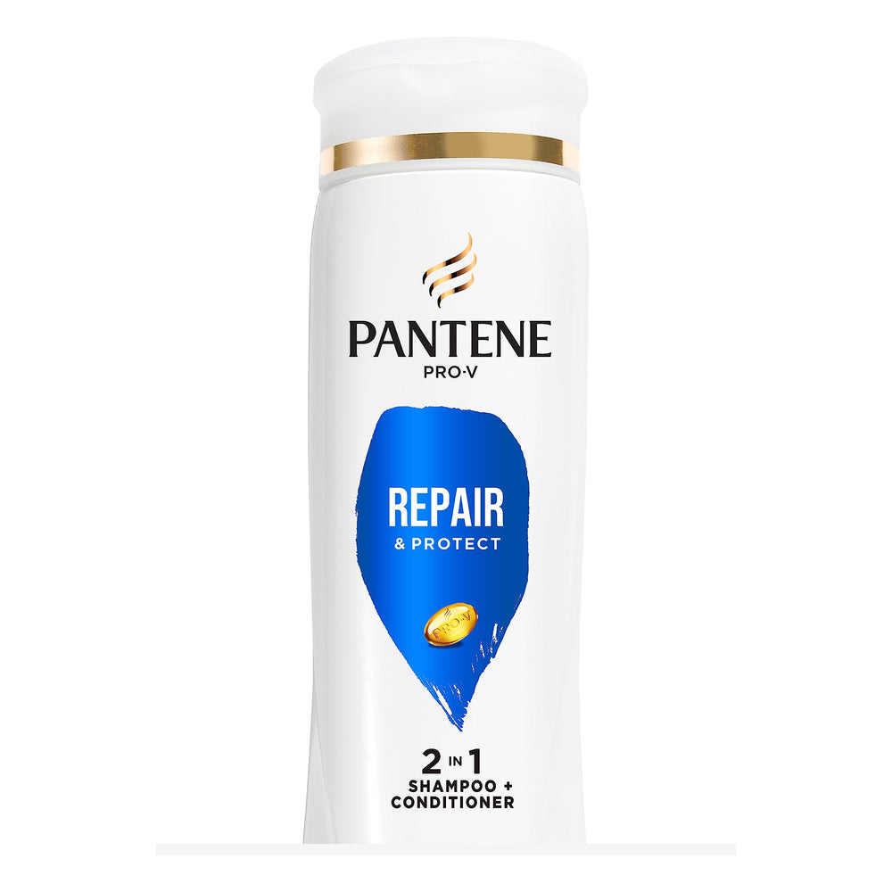 Pantene 2 en 1: bouteille 2en1, démêlage facilité et protection des cheveux.