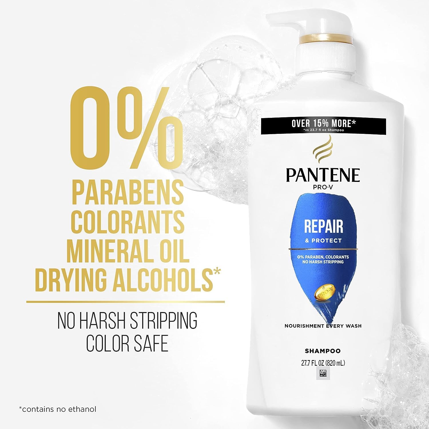 Pantene Repair & Protect Conditionneur: bouteille élégante, cheveux plus doux et faciles à coiffer.