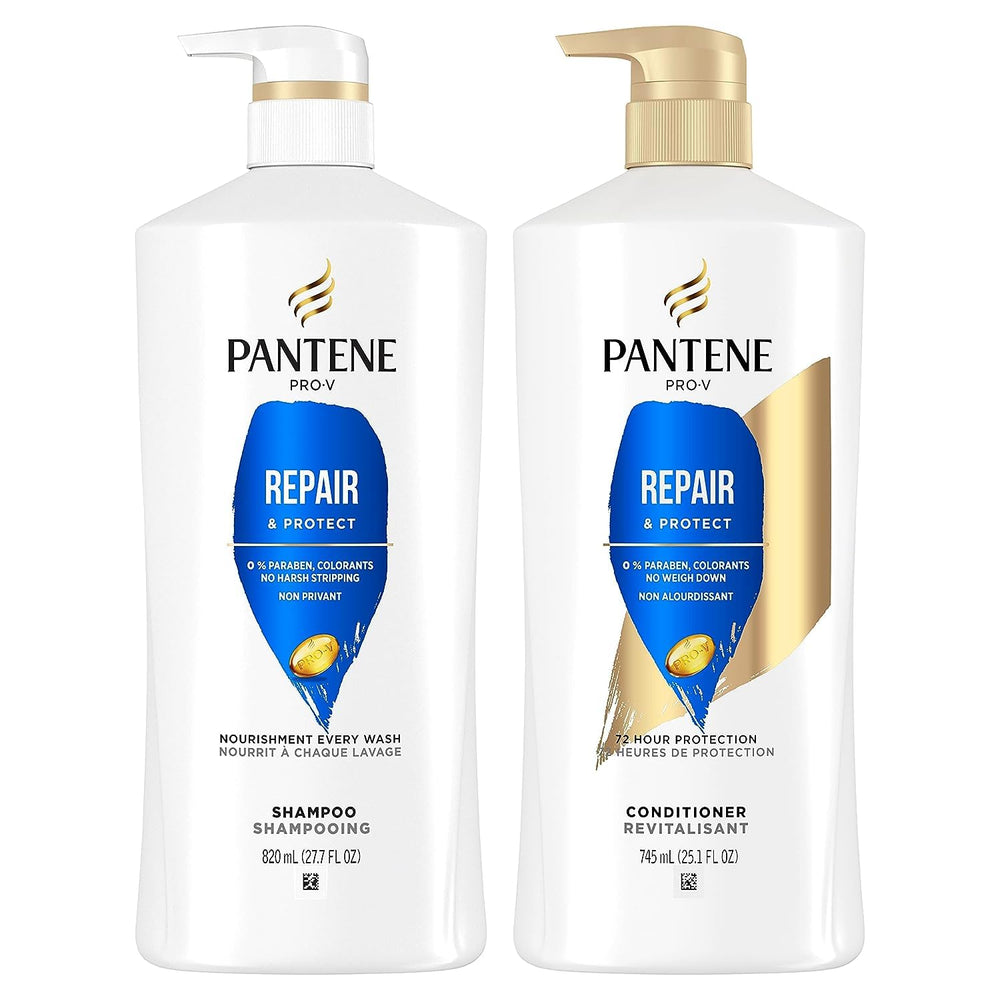 Pantene Repair & Protect Shampoing: flacon lumineux, cheveux plus forts après chaque lavage.