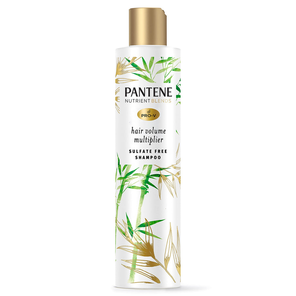 Pantene Sans-Sulfates Shampoo, bouteille-volume pour un volume accru.