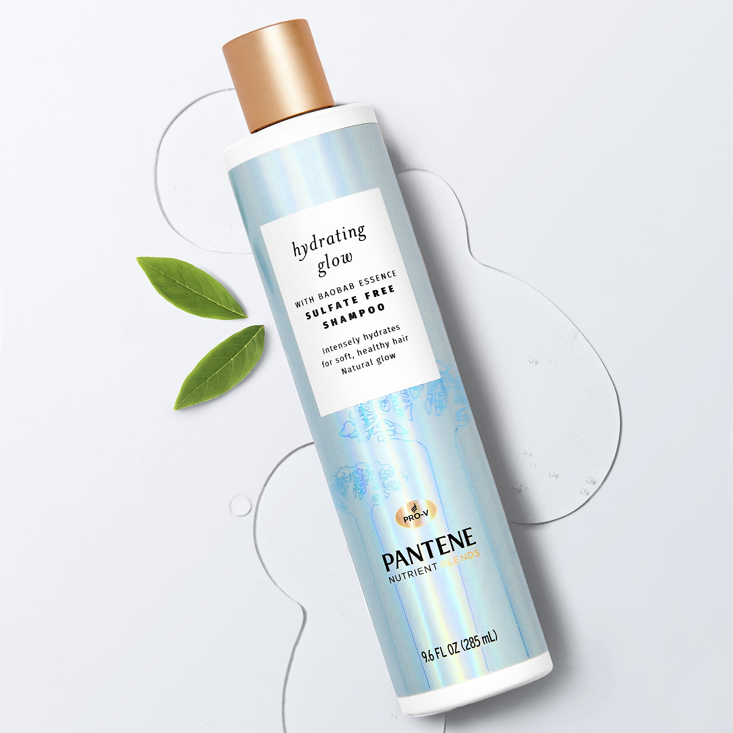 Pantene Shampoing Baobab – texture nourrissante pour cheveux soyeux.