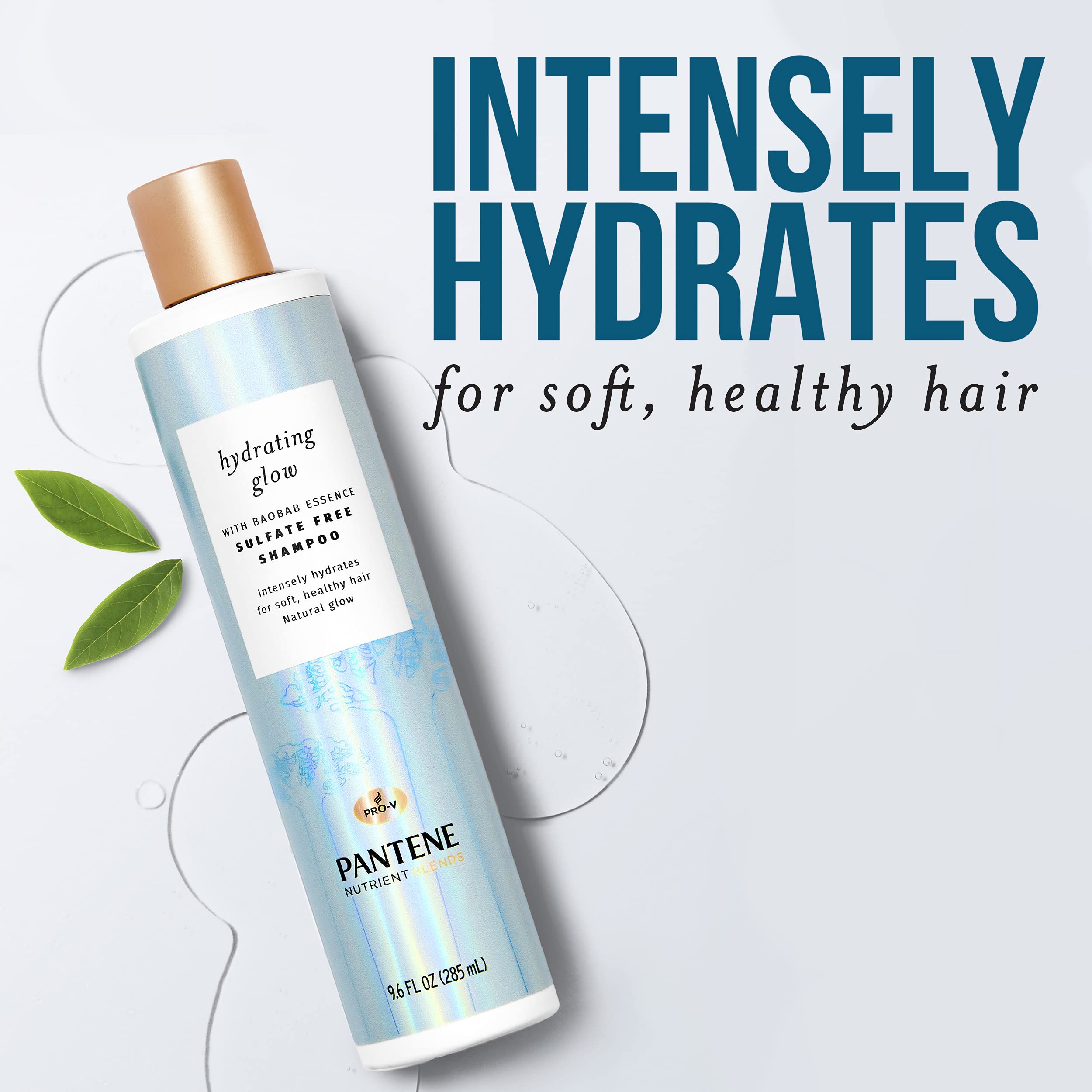 Pantene Shampoing Hydratant Baobab – formule sans sulfates pour un nettoyage doux.