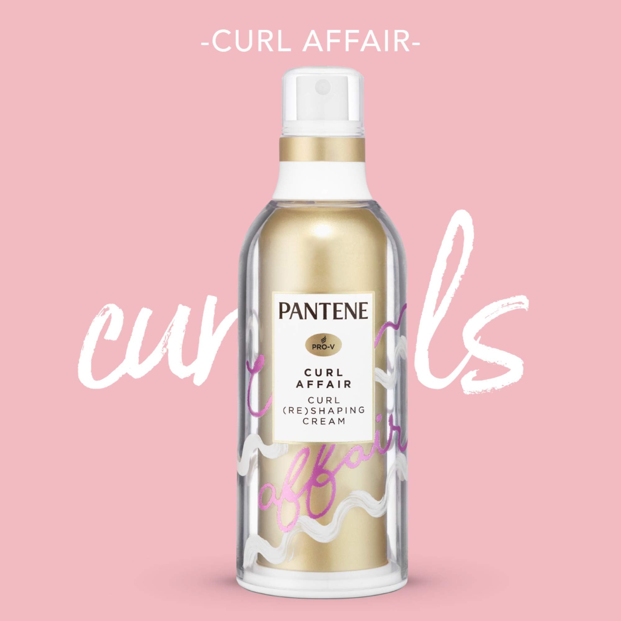 Crème Pantene Waterless Curl Affair pour définition légère des boucles.