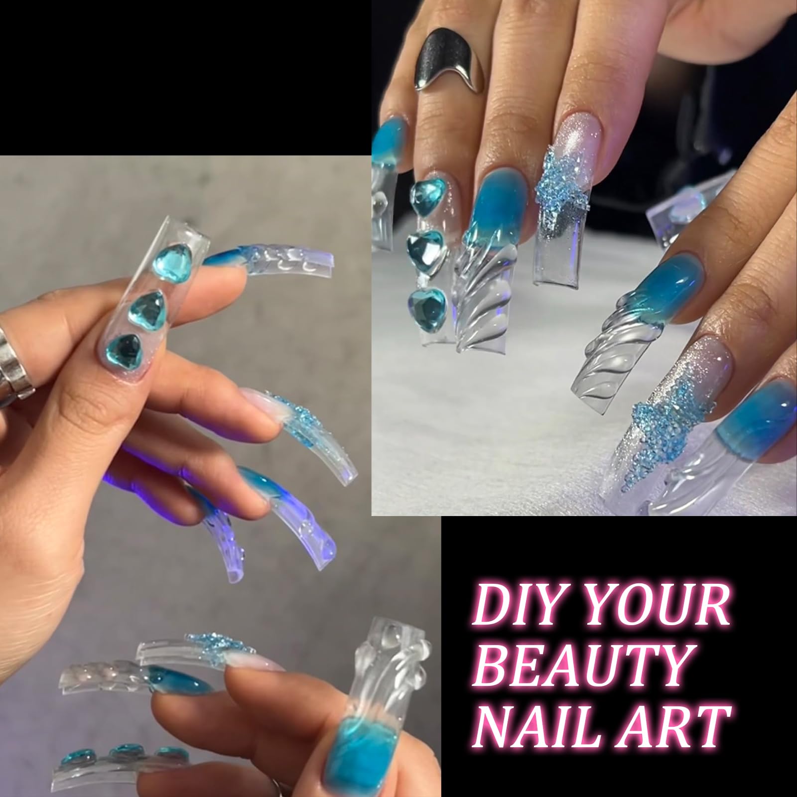 Panthra tips d’ongles avec 10 tailles pour s’adapter à toutes les formes.