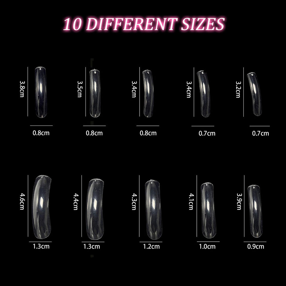 Panthra tips d’ongles carrés-courbes offrant une finition nette et durable.