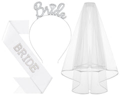 Bandeau Papoopy pour future mariée, argenté, élégant et confortable pour EVJF.