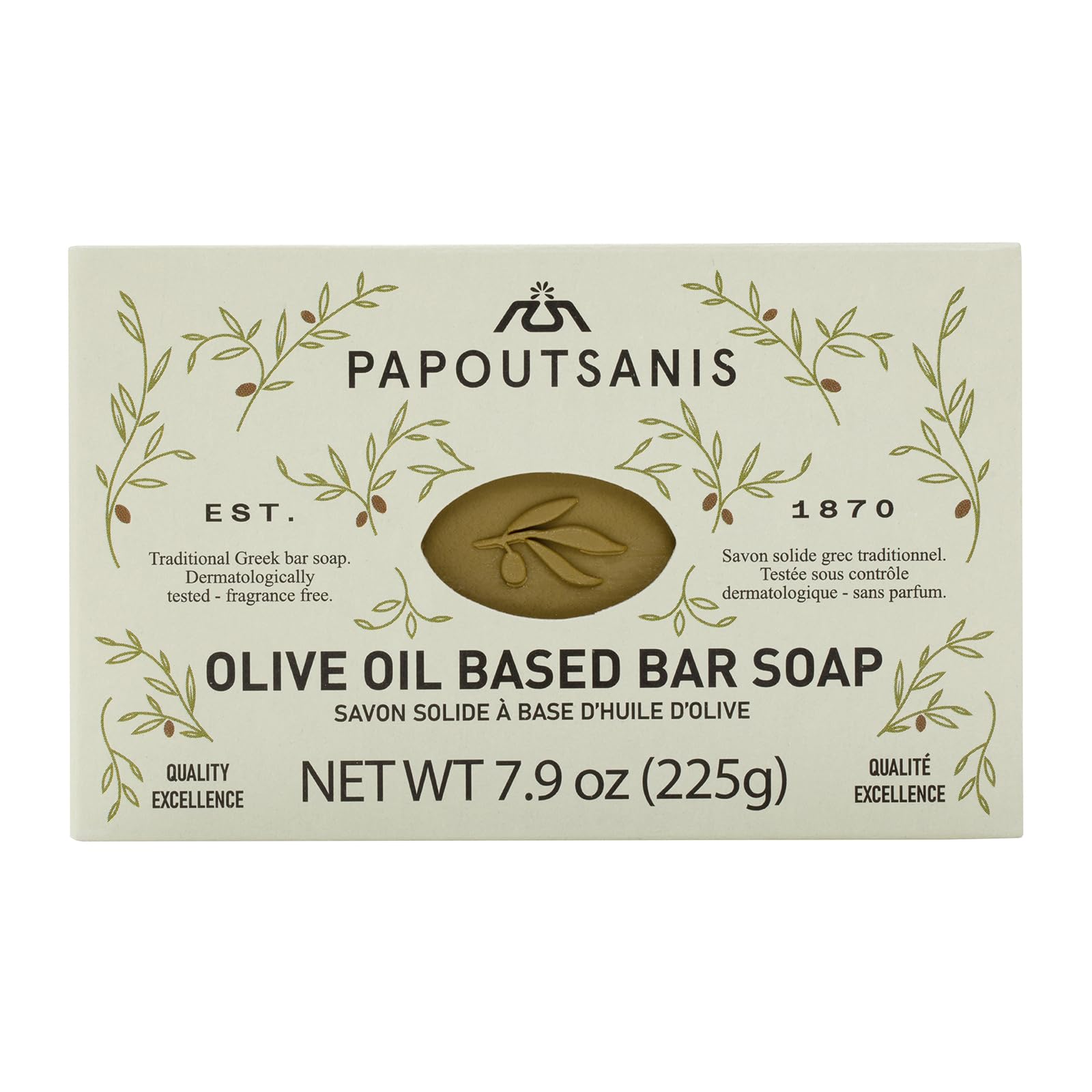Papoutsanis sans parfum, hypoallergénique, adapté aux peaux sensibles.