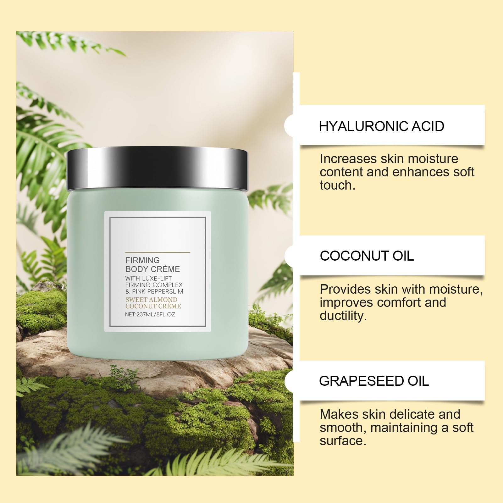 PAQIMAN Champagne Lift Crème Corps, relief peau-plus-ferme pour une apparence tonique.