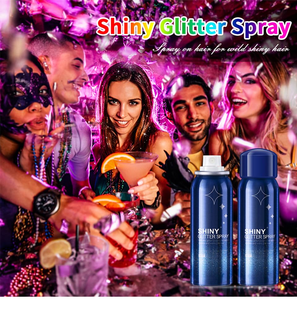 PAQIMAN spray brillant corps festival lumineux – éclat pour scène.