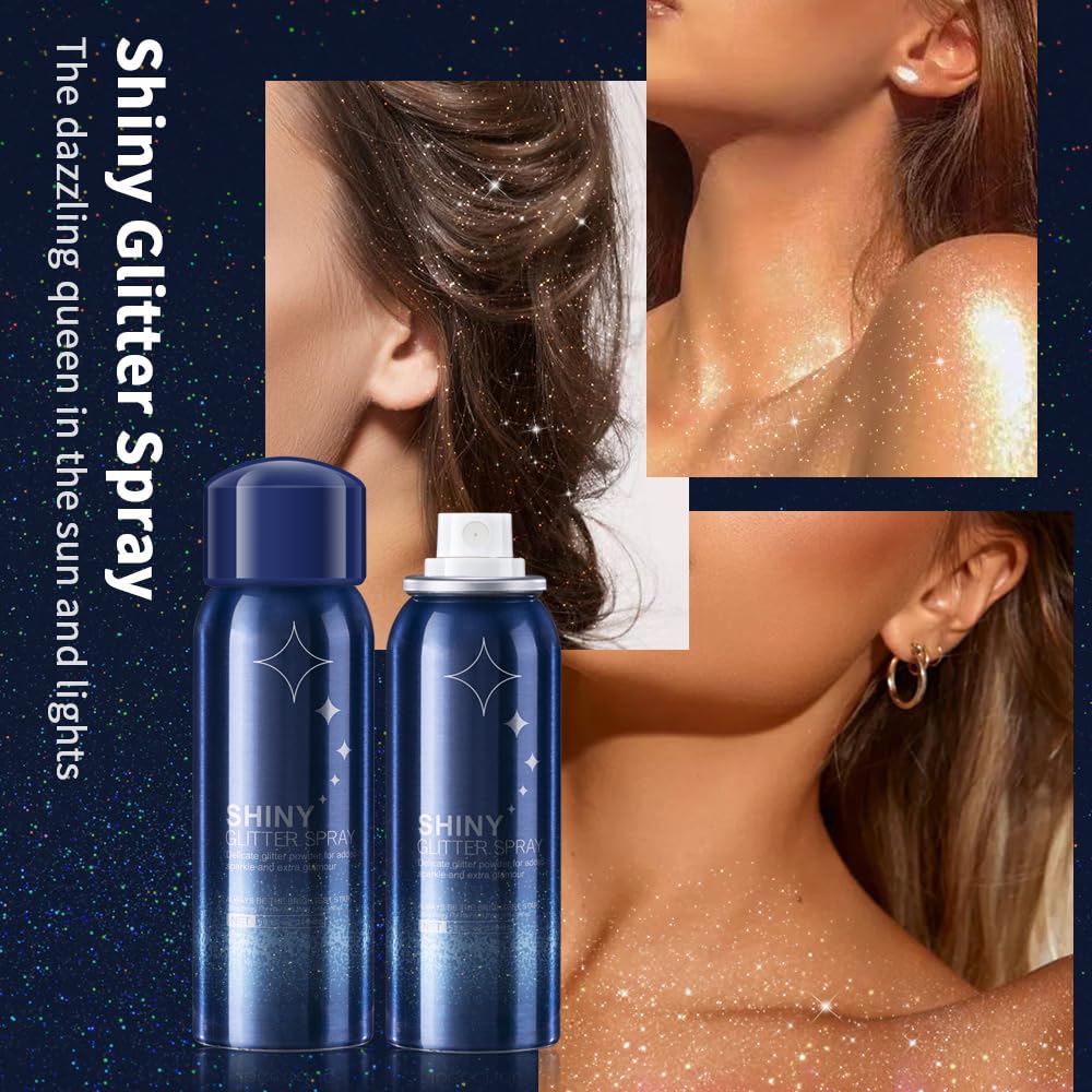 PAQIMAN spray brillant corps maquillage sportif – brillance légère.