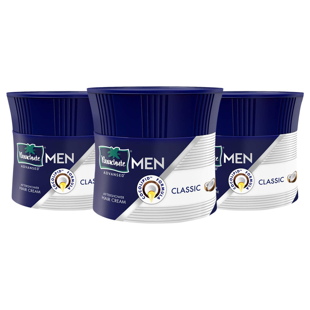 Parachute Advansed Crème cheveux homme après douche: hydratation douce et entretien rapide.