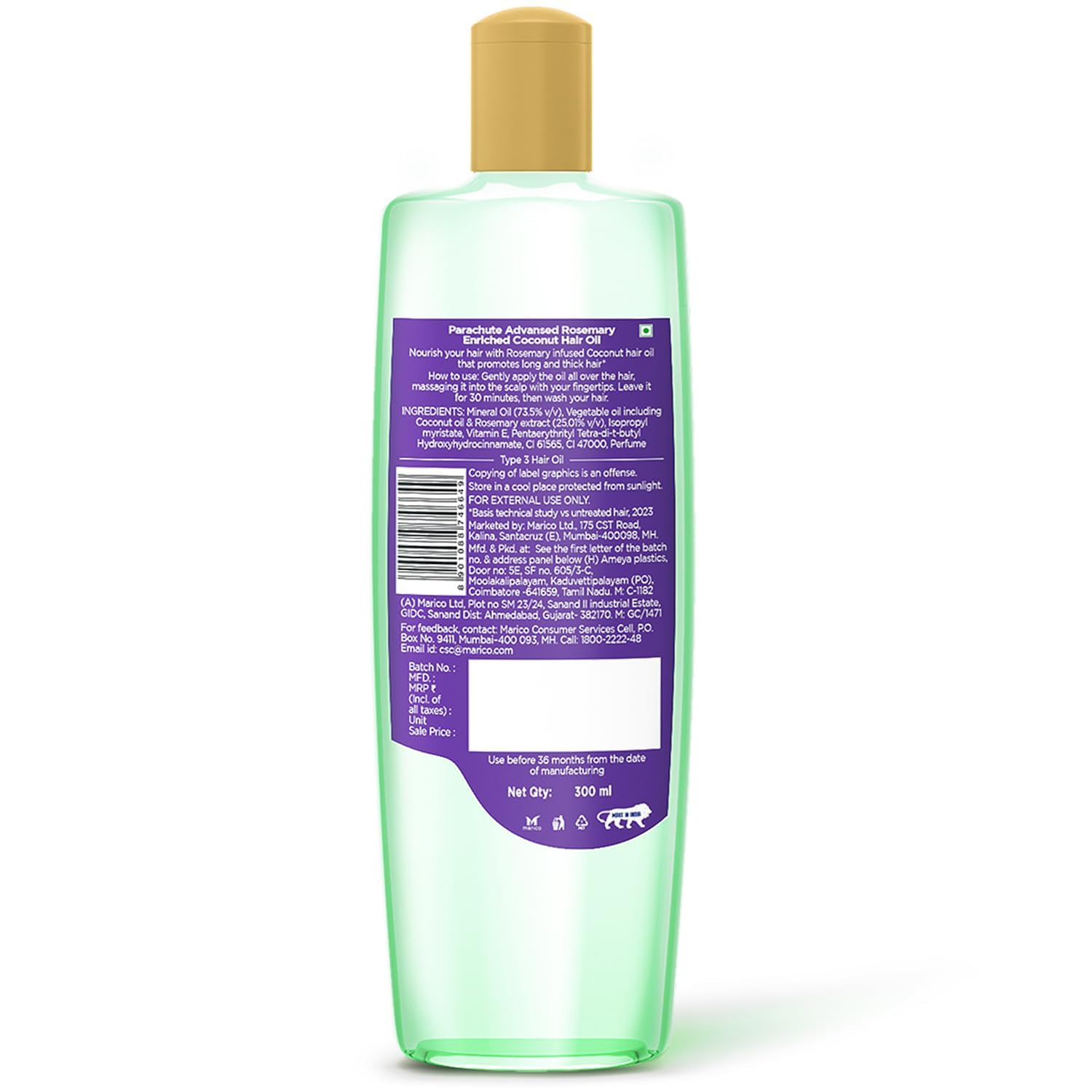 Parachute Advansed flacon pratique – idéal pour une utilisation régulière.