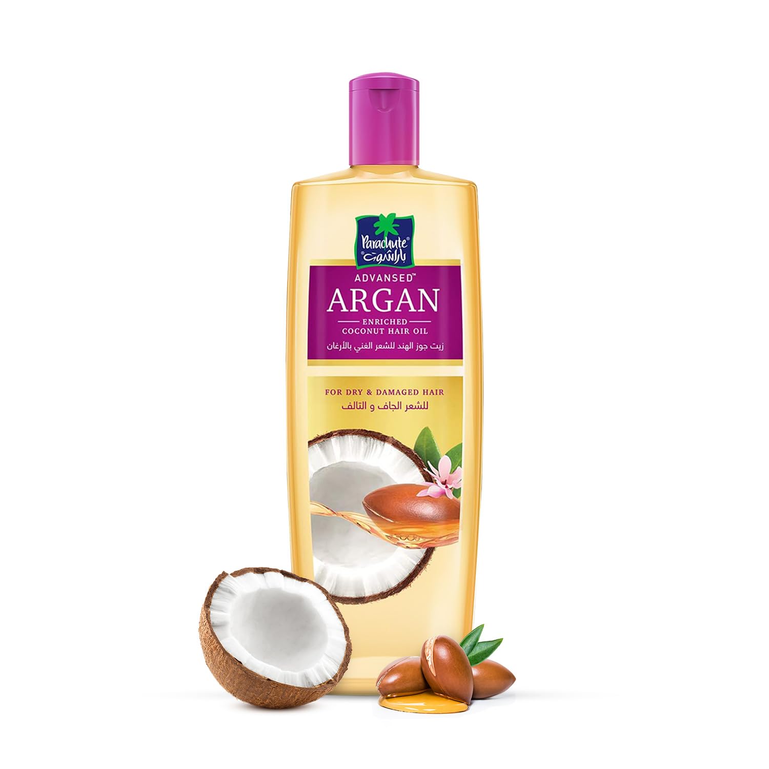 Parachute Advansed Argan Coco – bouteille élégante et hydratation en profondeur.