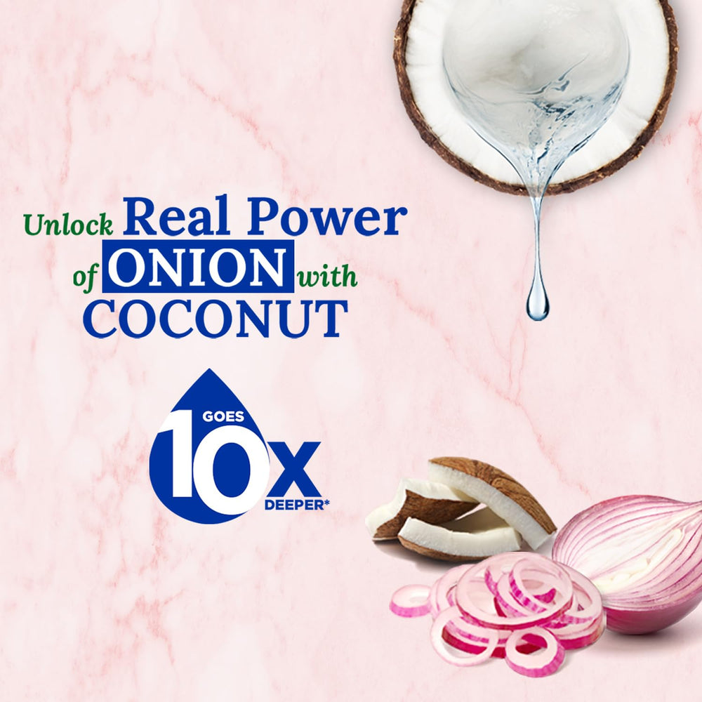 Parachute Advansed Huile Cheveux Extrait d’oignon – visuel démontrant l’apport nourrissant