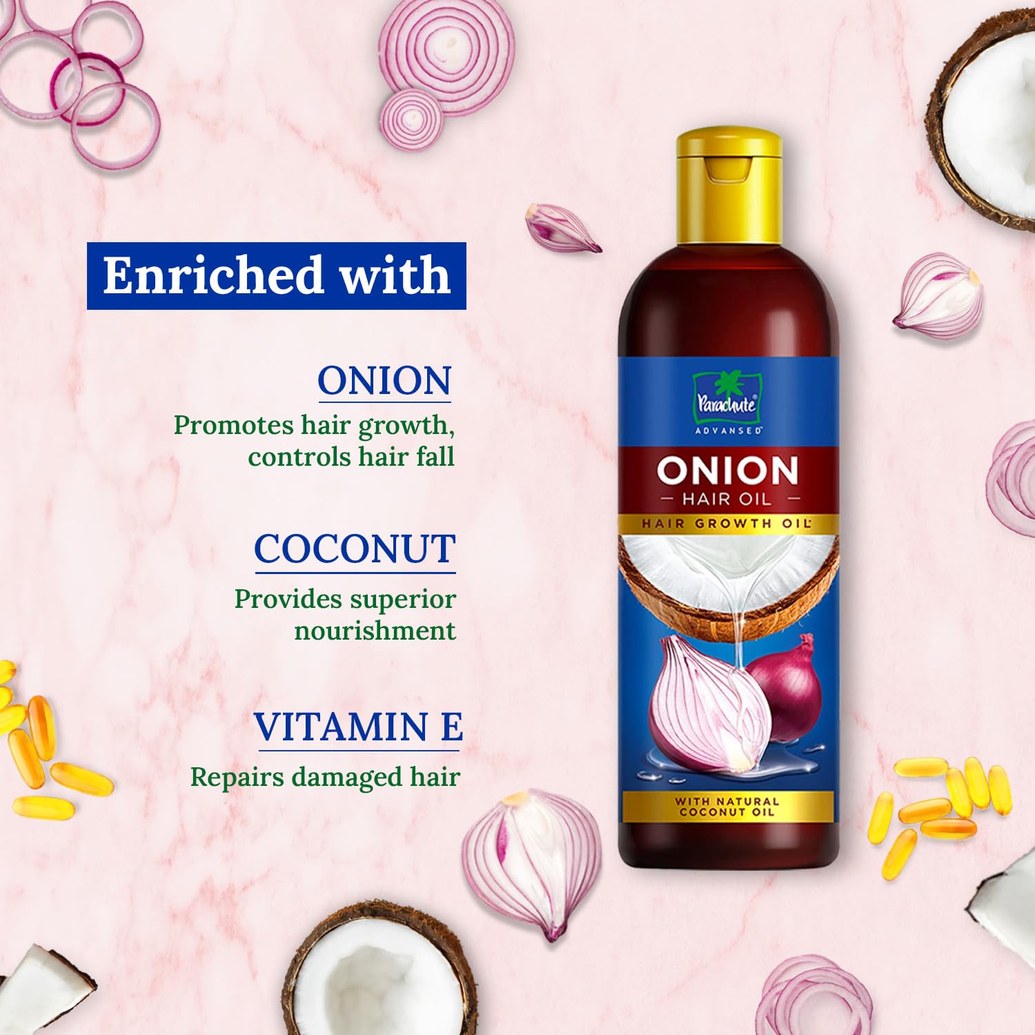 Parachute Advansed Huile Cheveux Coco – ingrédients riches pour cheveux plus forts