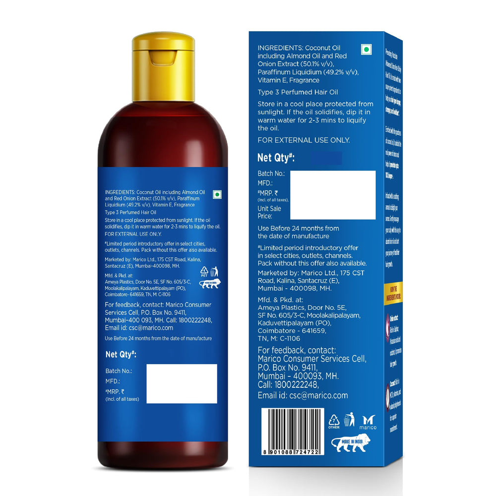 Parachute Advansed Huile Cheveux Sans Paraben Silicone – formulation sans agents agressifs