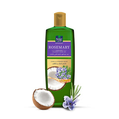 Parachute Advansed huile romarin coco – flacon élégant pour nourrir les longueurs.