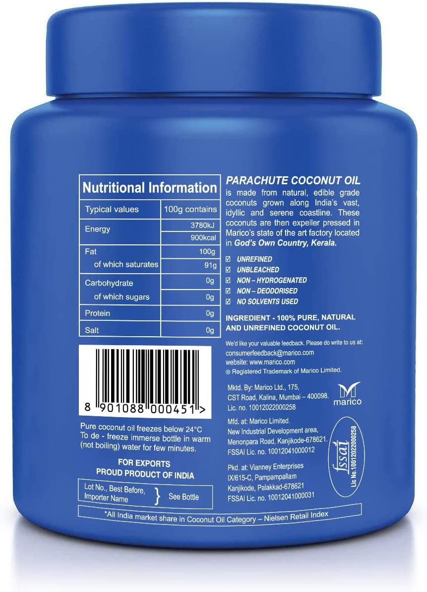 Parachute huile de coco: arôme frais et durable, parfum naturel