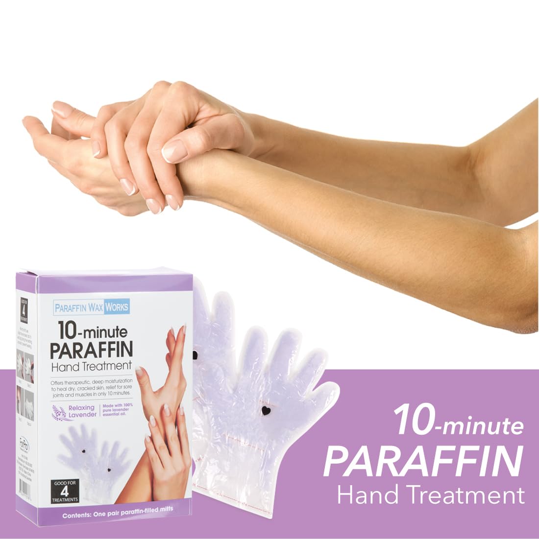 Paraffin Wax Works gants favorisent relaxation à domicile ou en spa.