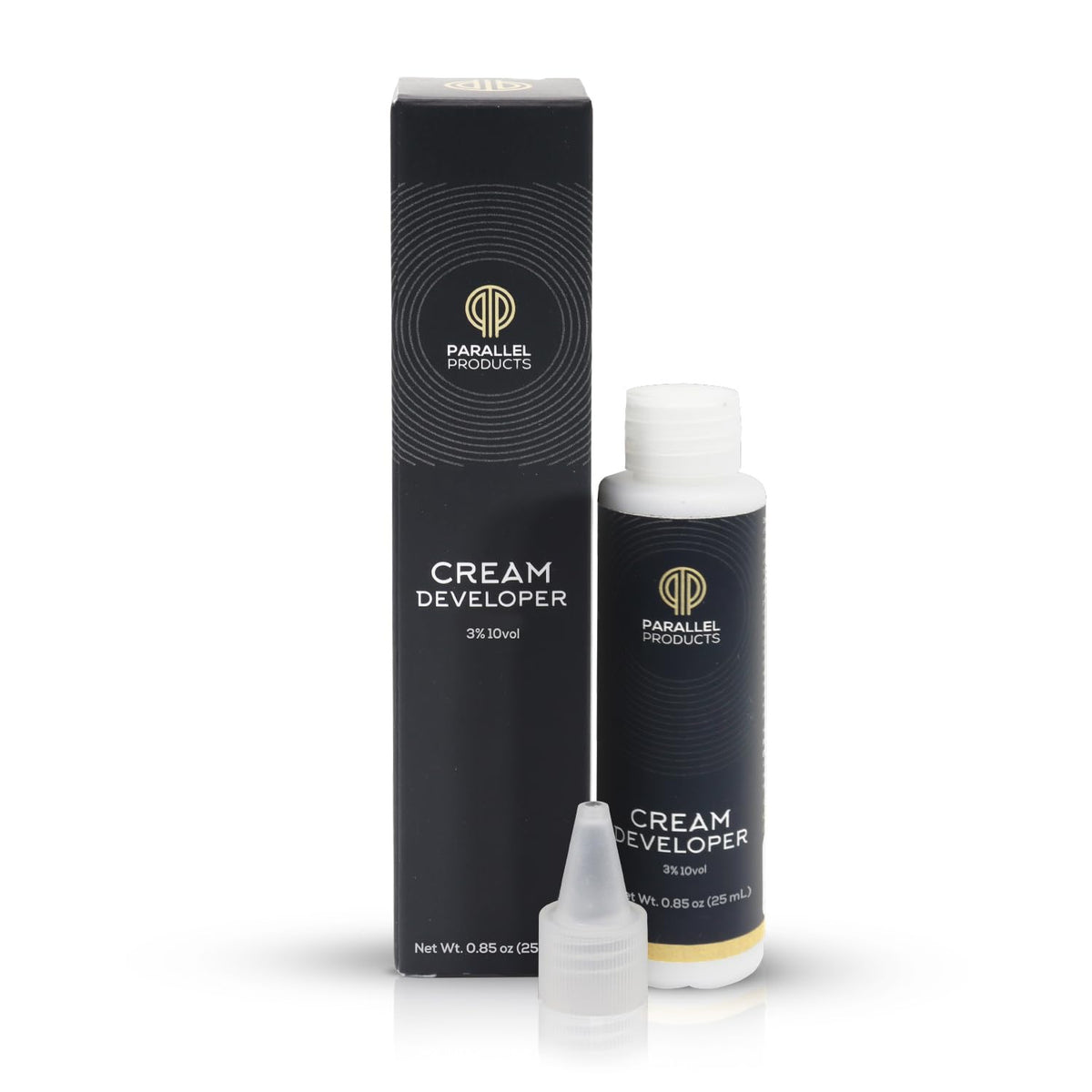 Développeur Crème 3% 10 Volume PARALLEL PRODUCTS, bouteille prête à l’emploi pour activer la coloration.