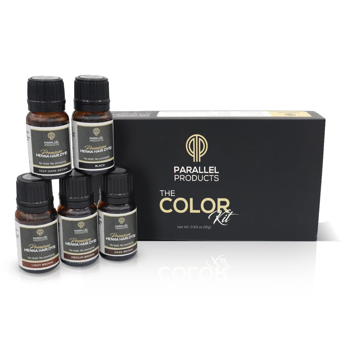 Parallel Products Henna Color Kit : bouteilles 3 g pour une couvrance précise des sourcils