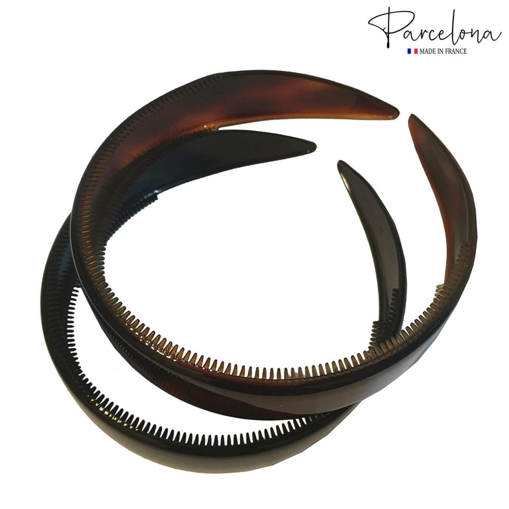 Parcelona bandeau fabriqué en France, finition celluloïde brillante et durable.