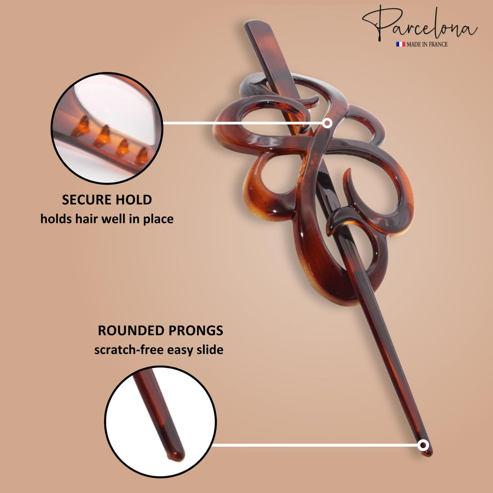 Parcelona baton intégré assure un bun parfaitement maintenu.