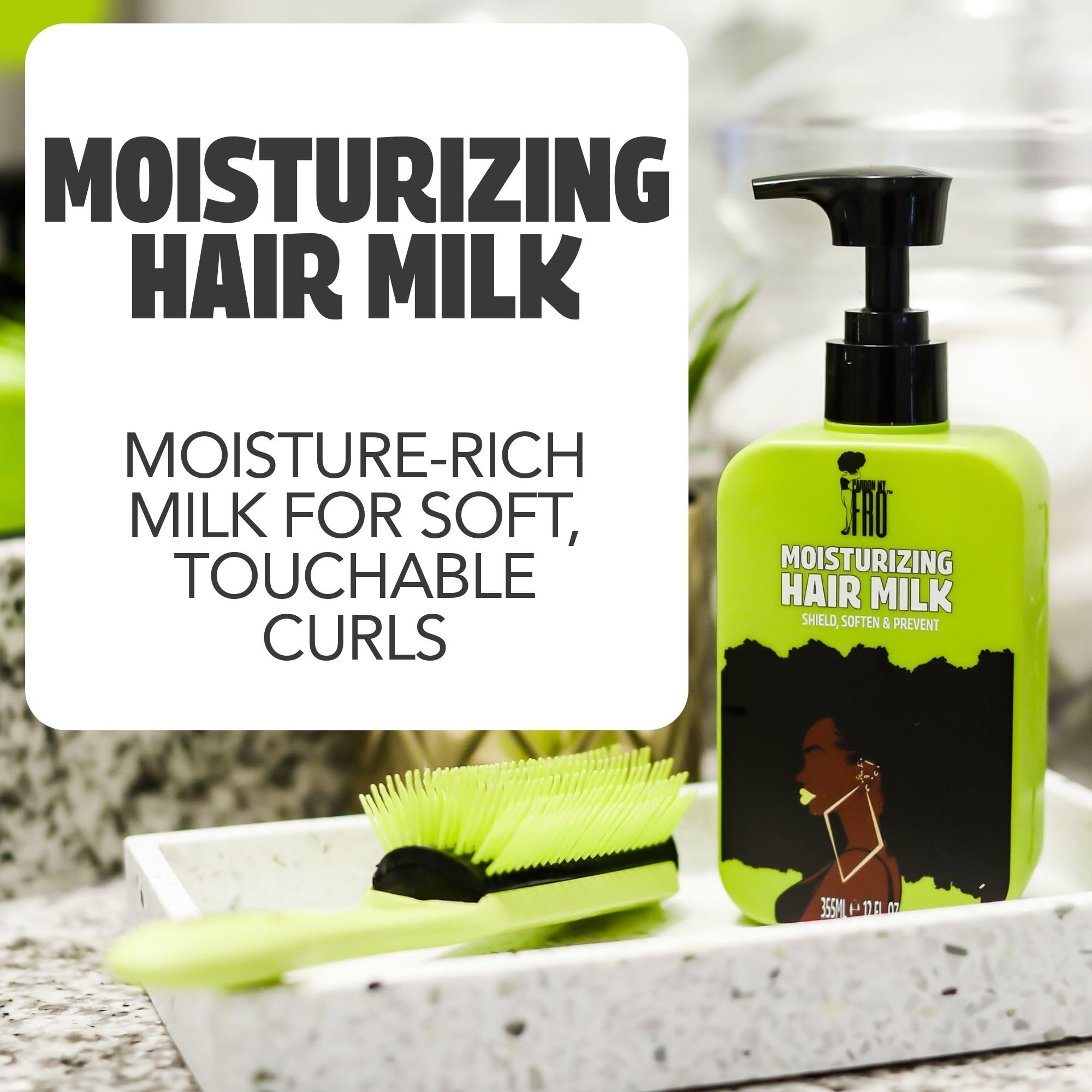 Pardon My Fro Contrôle du frisottement pour des boucles lisses.