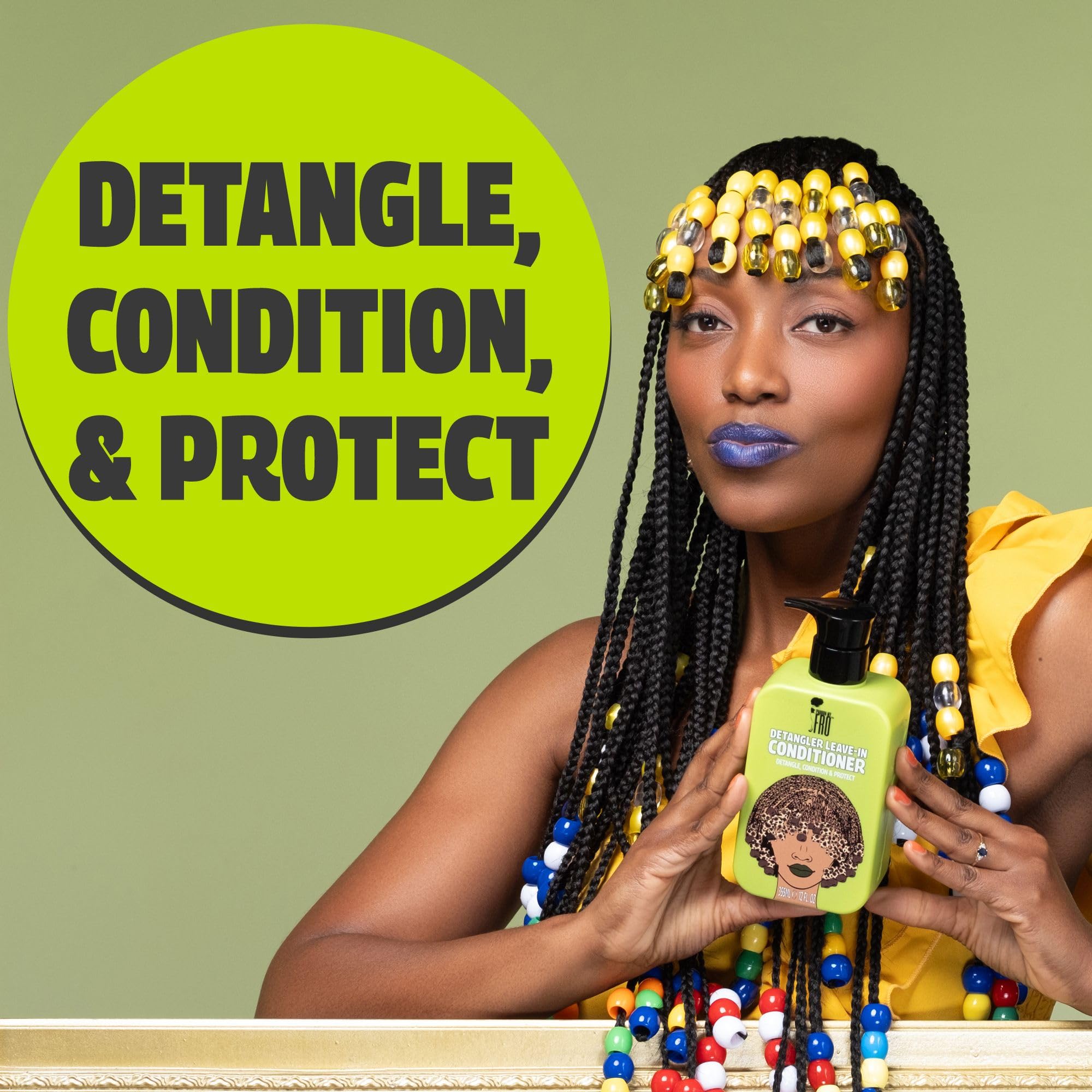 Pardon My Fro Détangleur Sans Rinçage — texture légère et démêlage en douceur.
