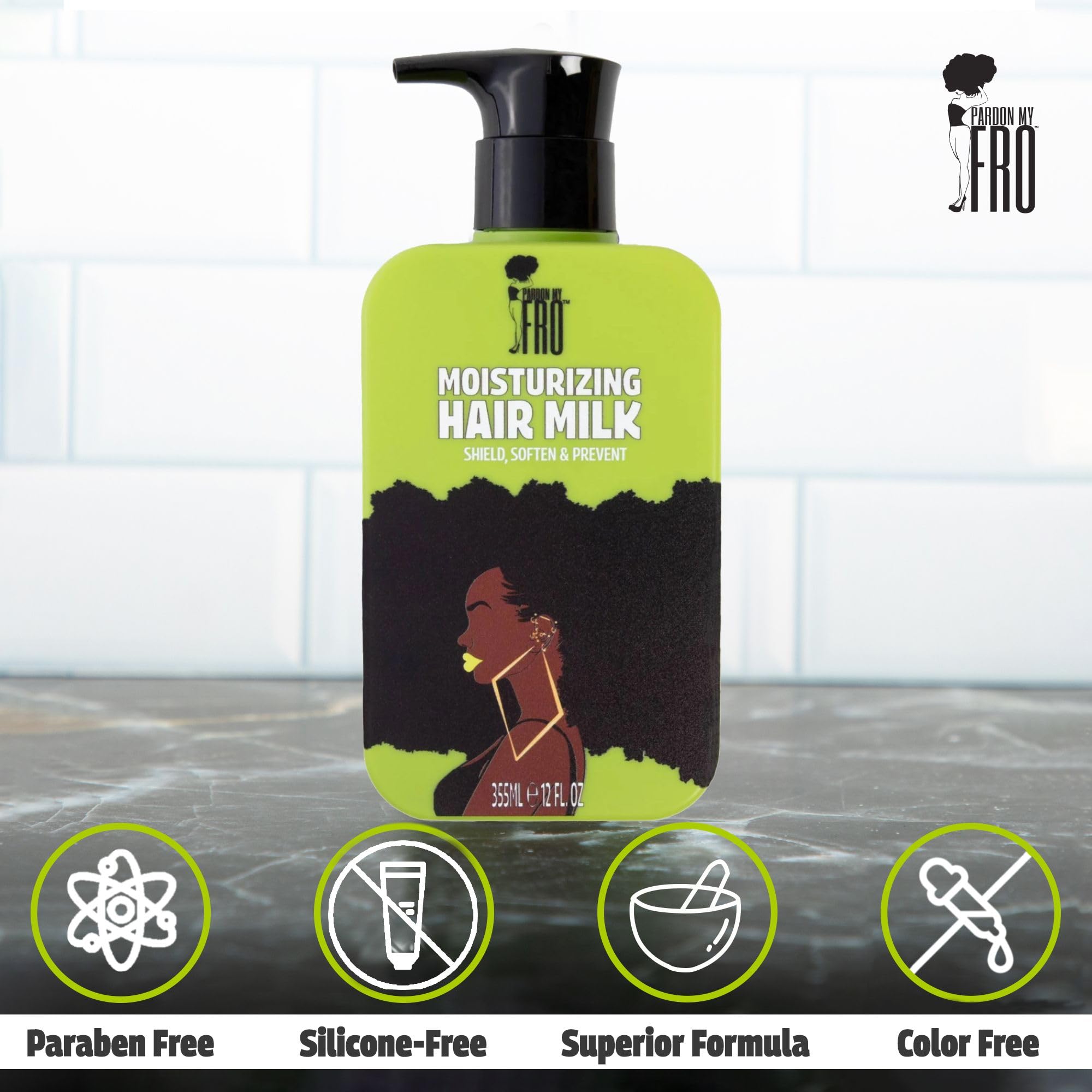 Pardon My Fro Protéines de riz et ingrédients naturels pour l’entretien quotidien.