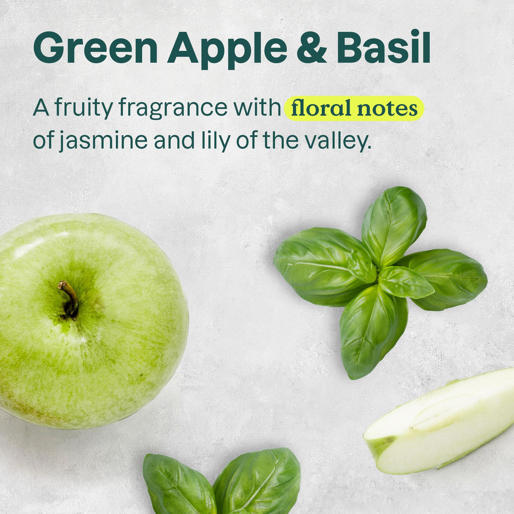 Parfum pomme verte basilic ATTITUDE — senteur vivifiante adaptée à toute la famille.