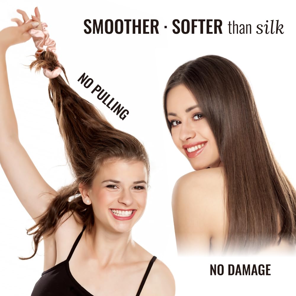 PARISBELLA chouchou satin noir coiffure élégante et tenue durable.