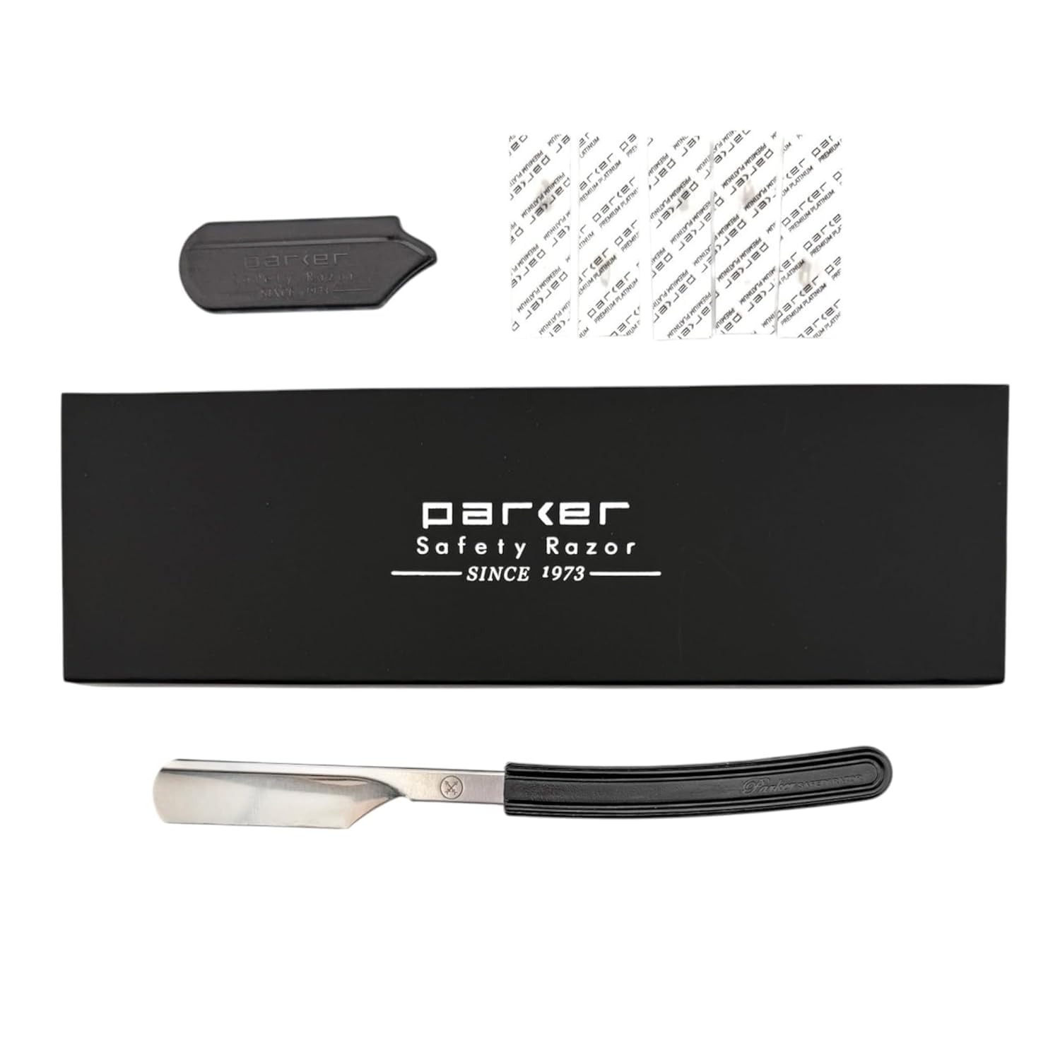 Capot de protection de lame Parker Director Chrome – stockage sûr et hygiénique.