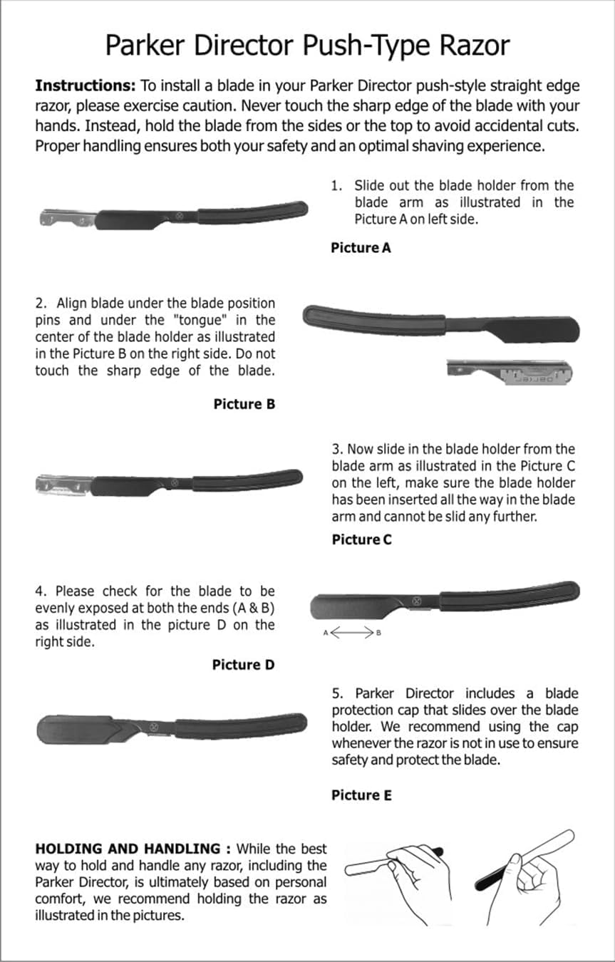Utilisation professionnelle Parker Director Chrome en barbier – contrôle et confort pendant les rasages.