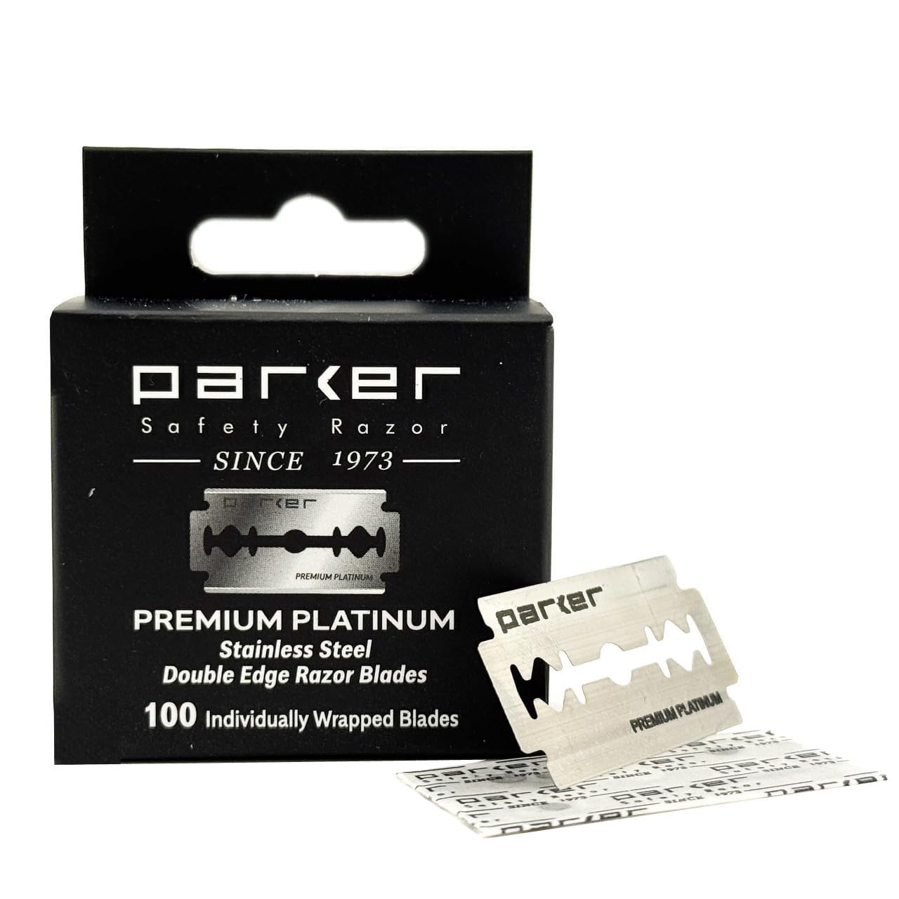 Parker Premium Platinum lames dans une boîte d'emballage prête à l'emploi