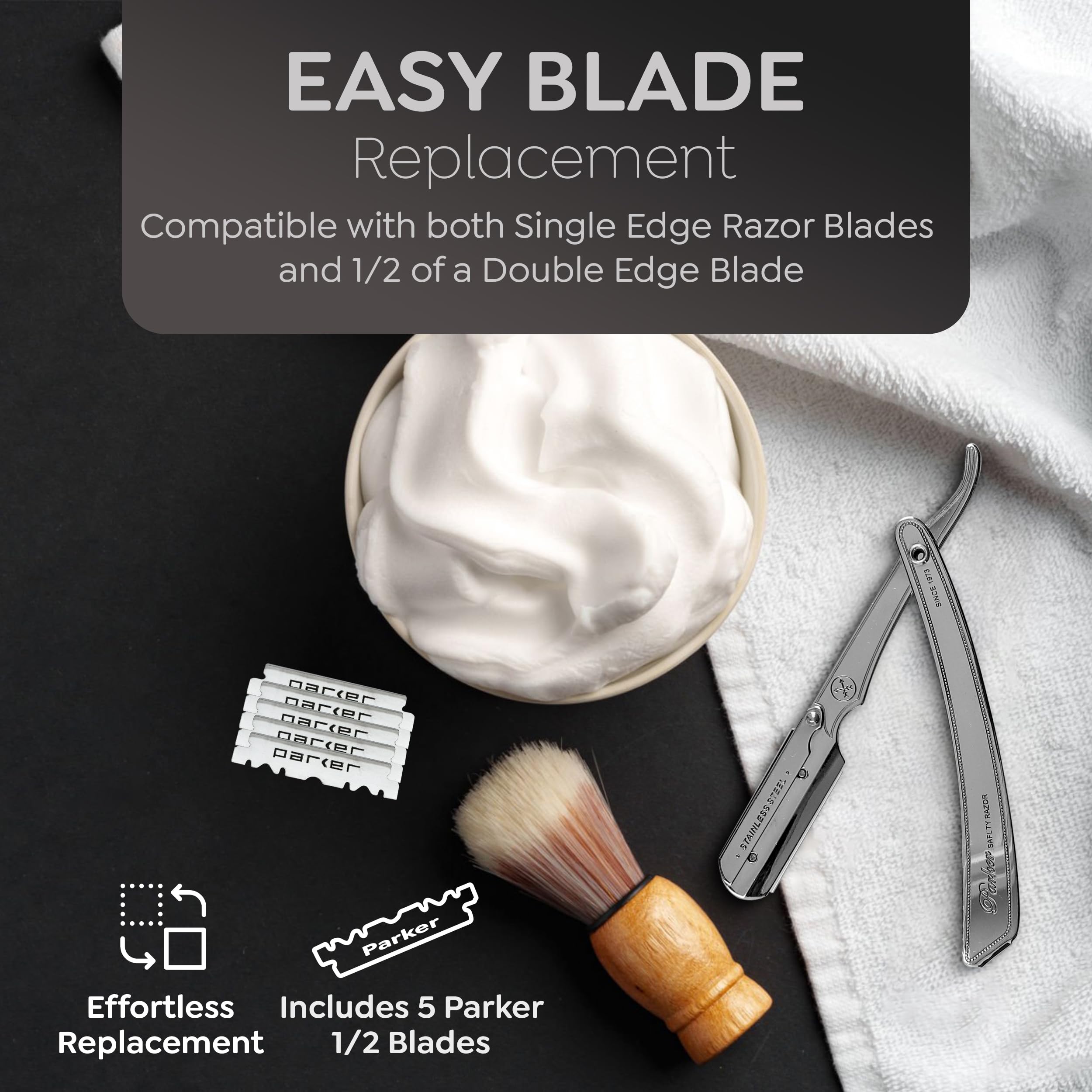 Parker SRX lames simples inclus, démarrage rapide pour débutants et pros.
