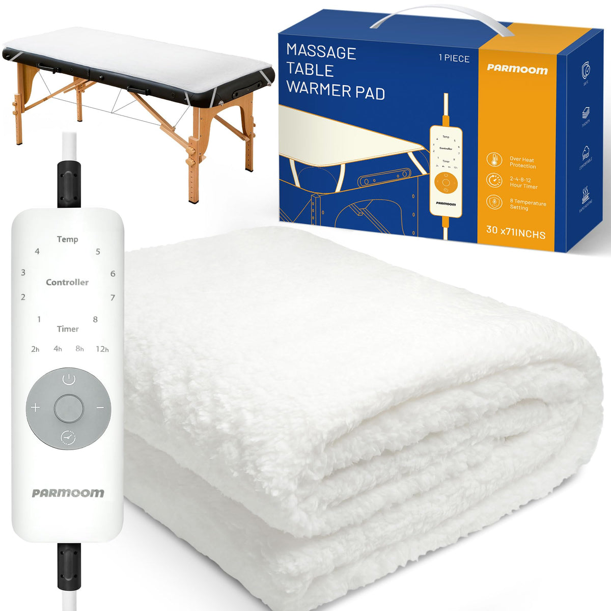 PARMOOM Tapis chauffant pour table de massage avec chaleur homogène.
