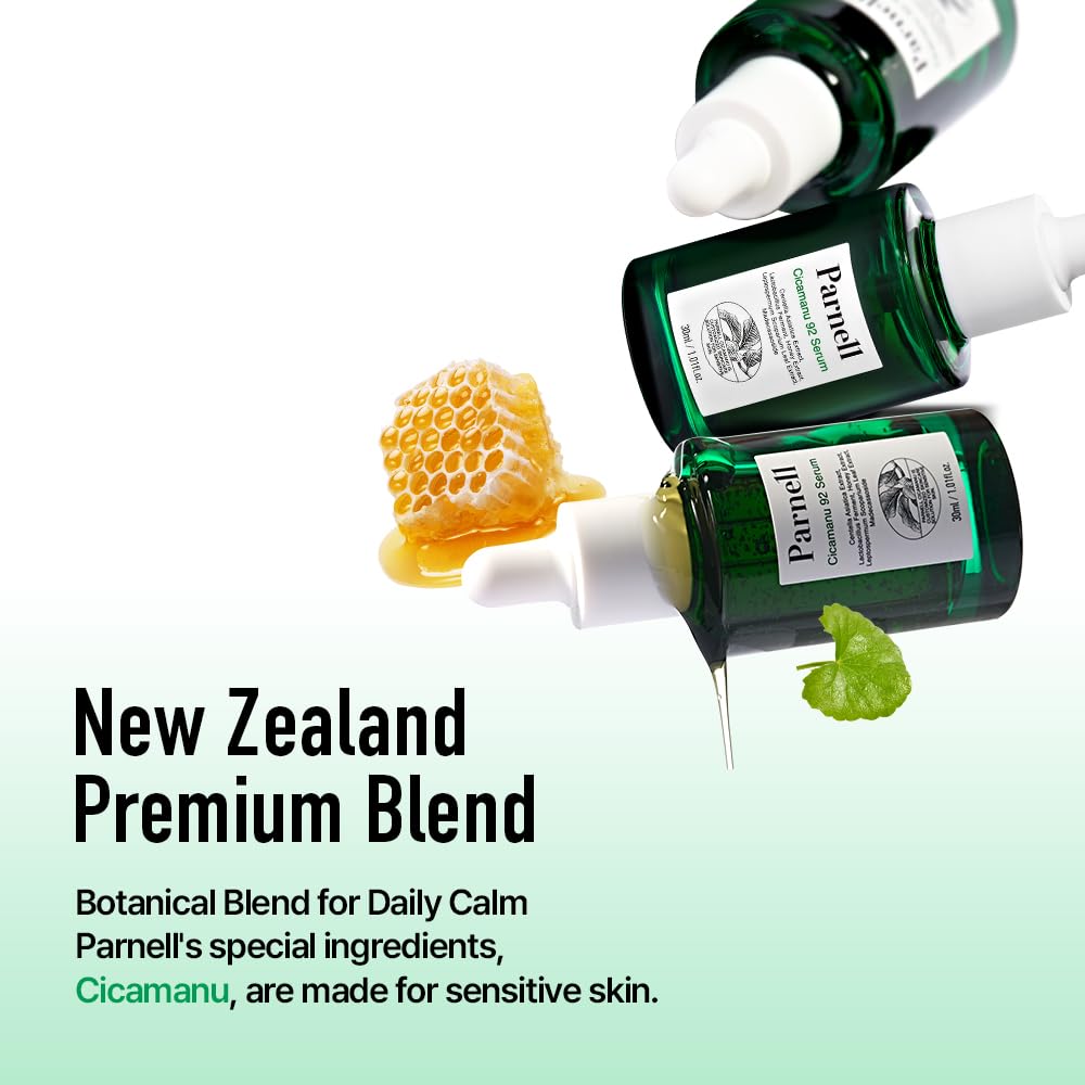 Parnell Cicamanu 92 Serum – texture gel légère pour une application facile.