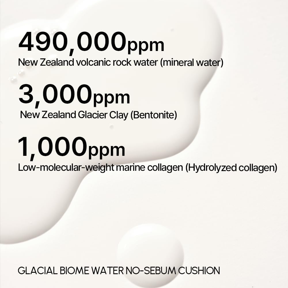 Parnell Glacial Biome Water coussin hydratation grâce à l’eau minérale