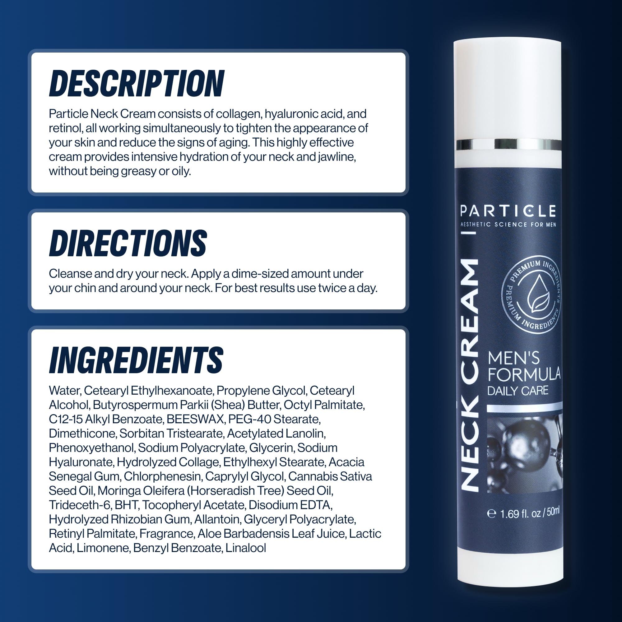 Particle Crème Cou: soin ciblé du cou pour une apparence soignée.